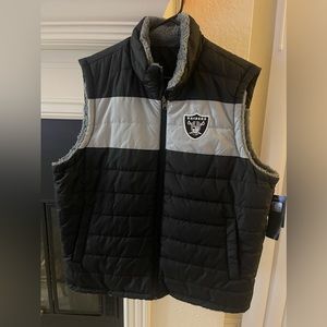 Las Vegas Raiders G-III Sports Reversible Full-Zip Vest - Black/Charcoal